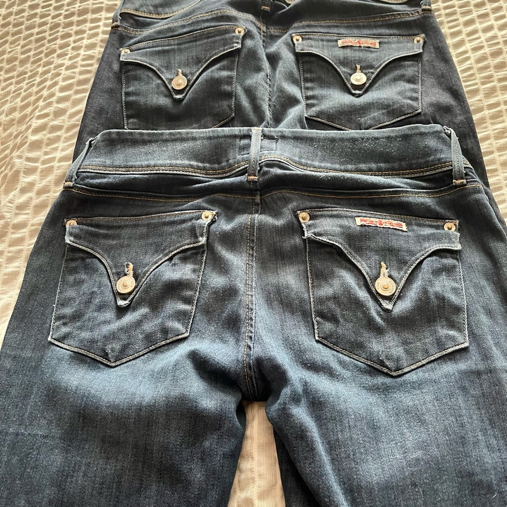 Hudson Womens Mid Rise Skinny Jeans Blue Size 27 Lot 2
